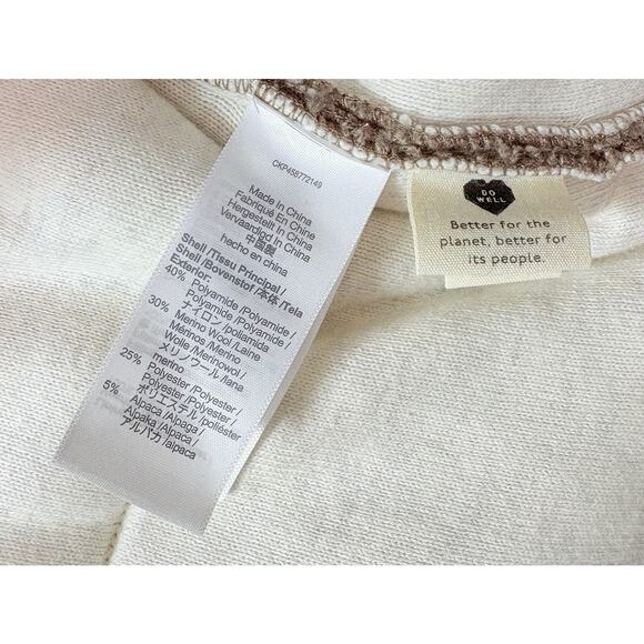 Madewell Women’s Quilted Hollin Sweater Coat Wool/Alpaca Blend Tan Size M - Picture 6 of 10